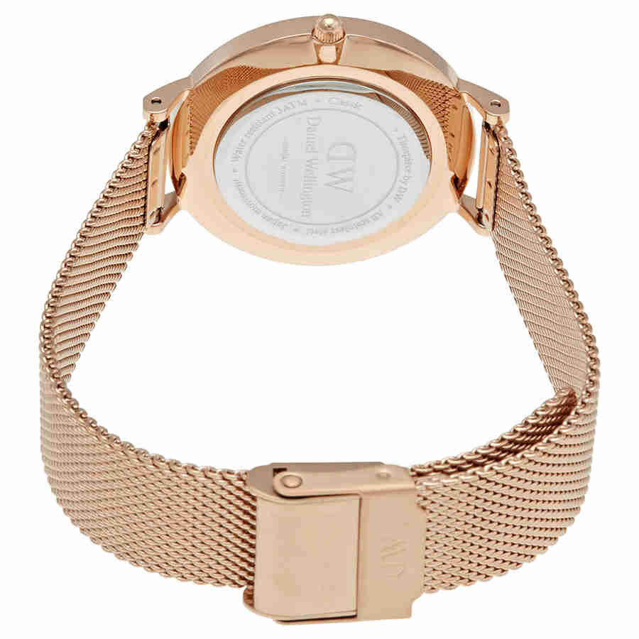 Classic Petite Melrose Black Dial Ladies Watch DW00100161