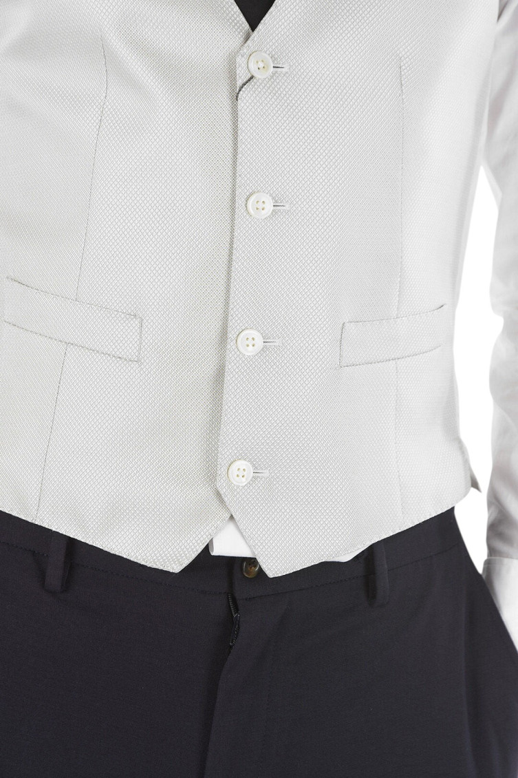 Grey V Neck Waistcoat