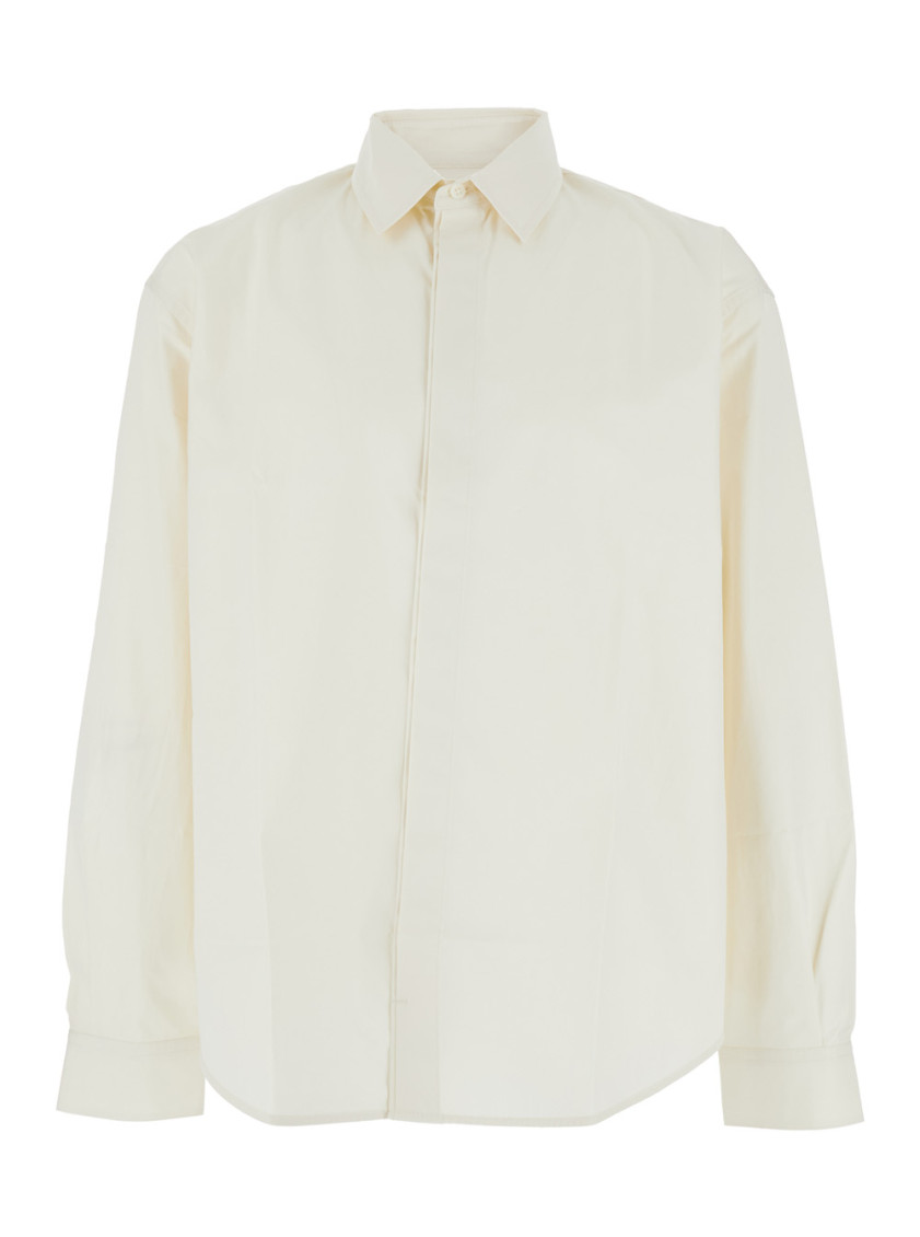 Henri White Shirt With Maxi J Logo On The Back In Cotton Man