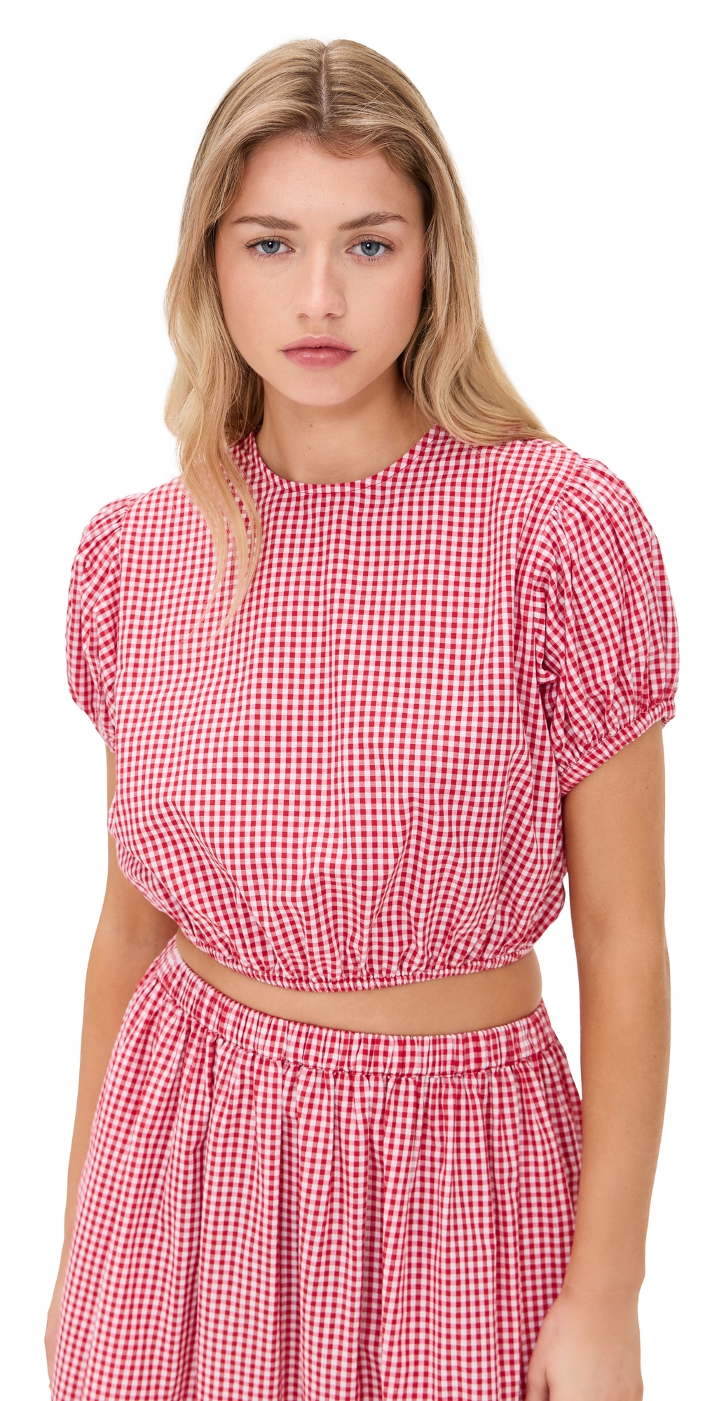 Playa Lucila Crew Top Red Gingham
