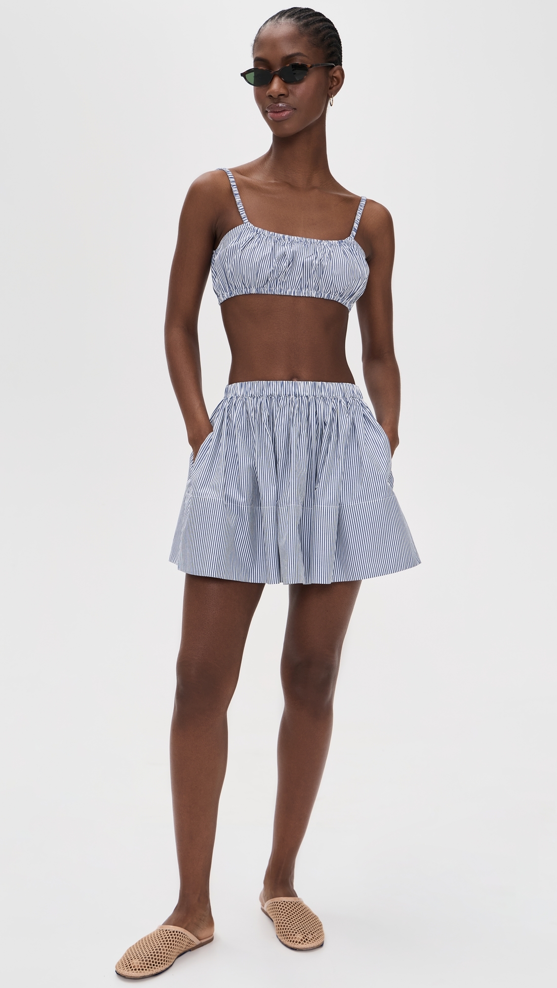 Fousta Skirt Navy Stripe