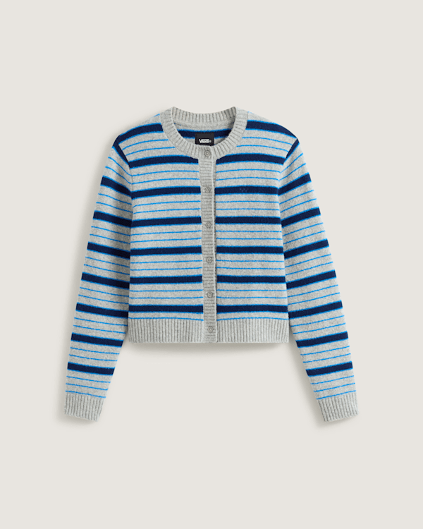Vans - Premium Dolly Stripe Cardigan Sweatshirt, Woman, Grey