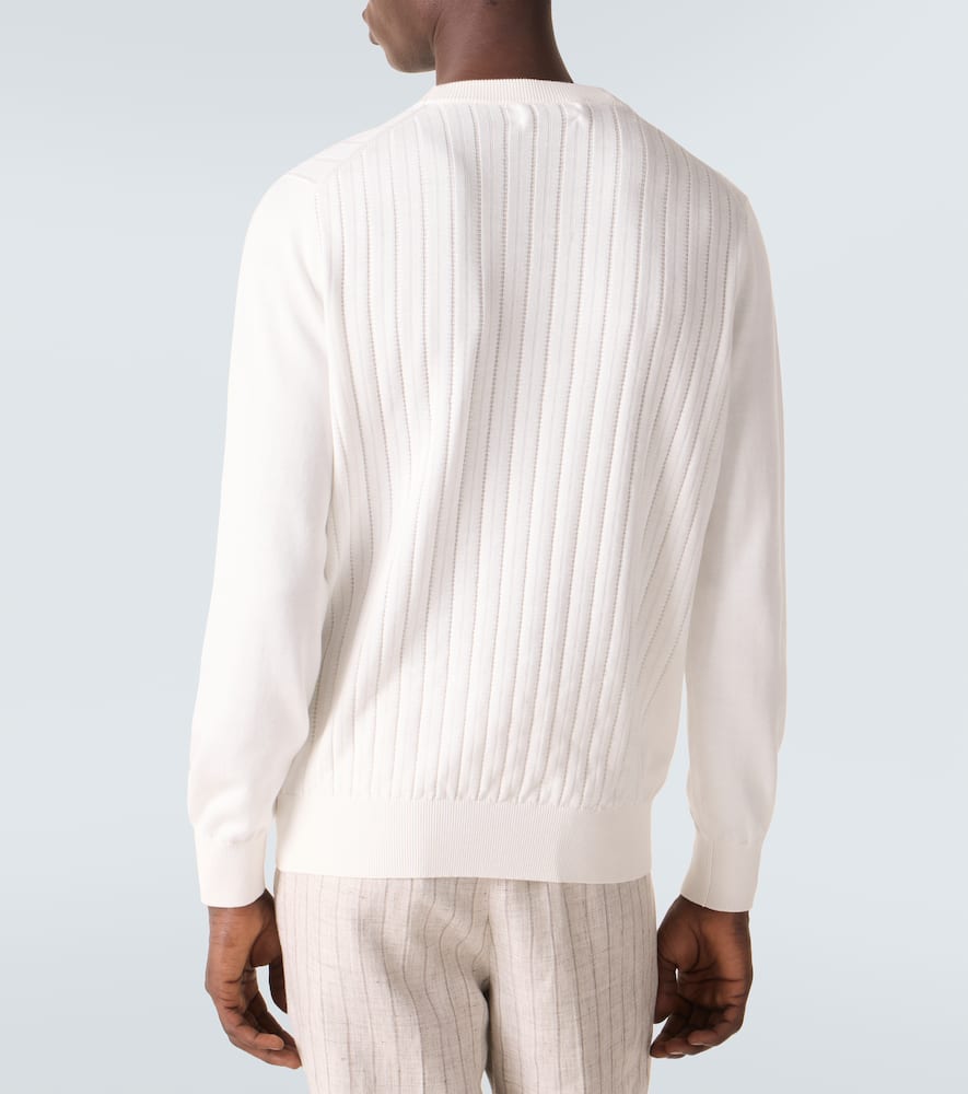 Striped cotton sweater