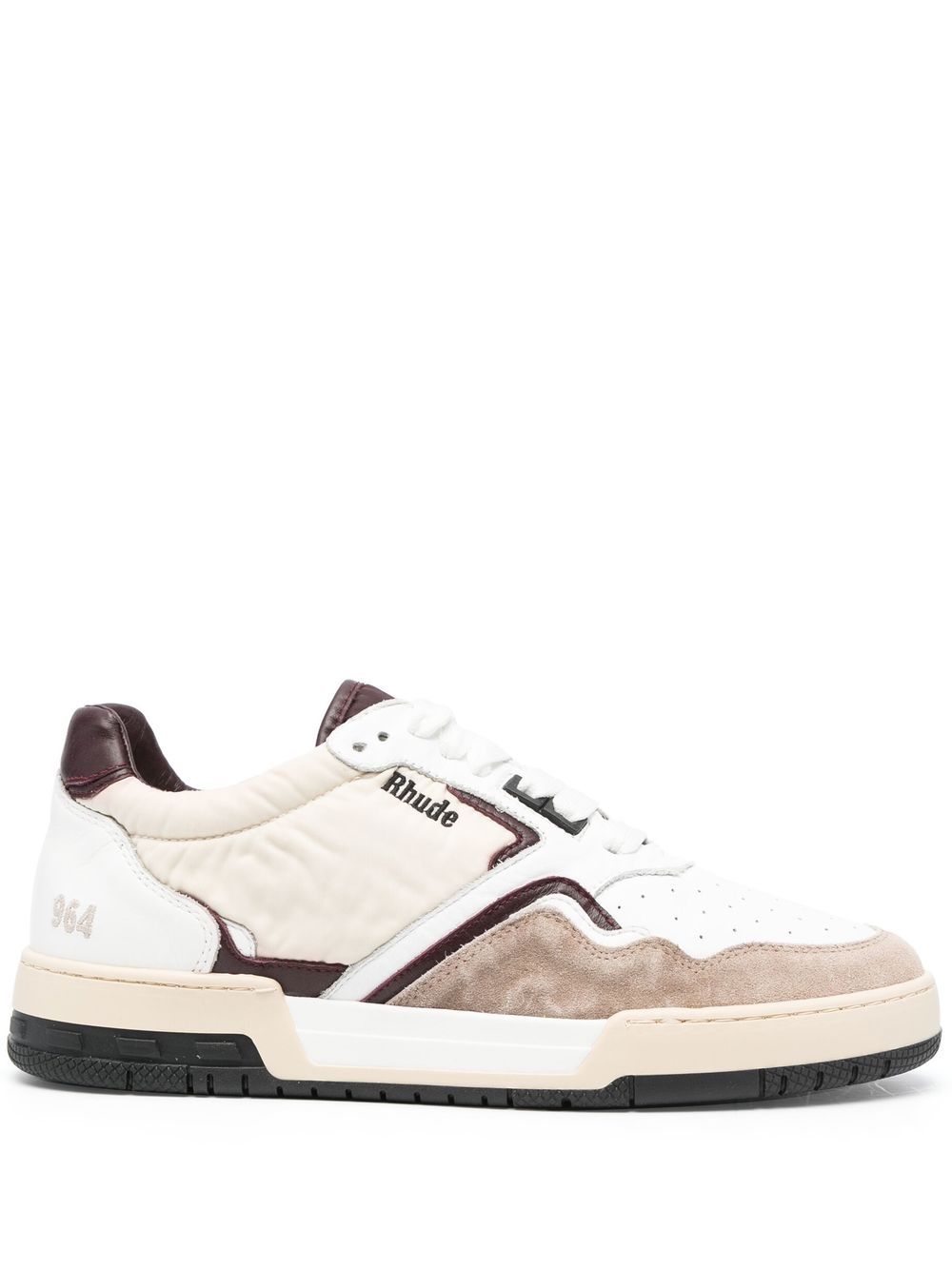 Embroidered-logo low-top sneakers - White