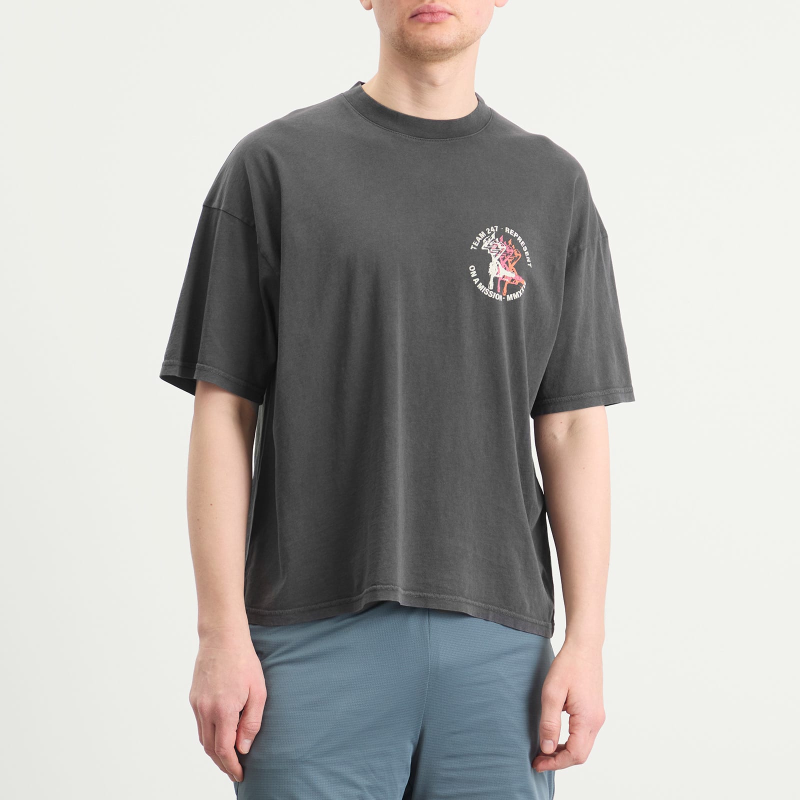 Men's Torch Crop T-Shirt Washed Black