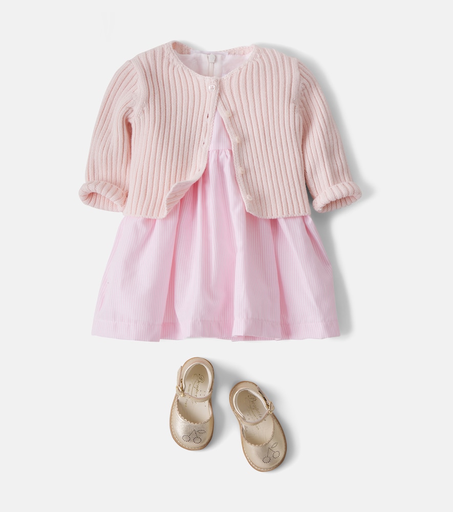 Baby Luna metallic leather sandals