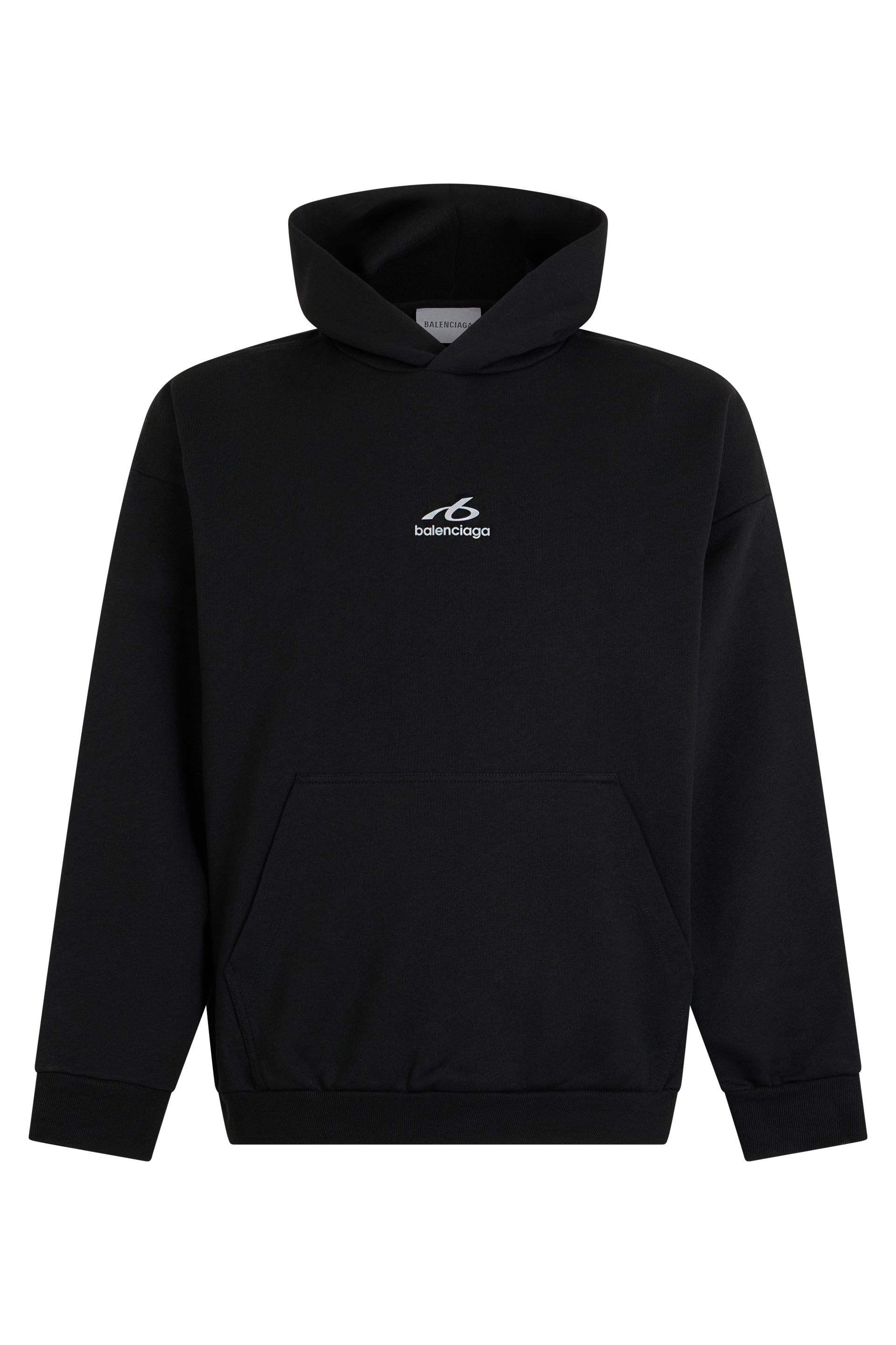Cotton Hooded Sweatshirt with Logo Print
