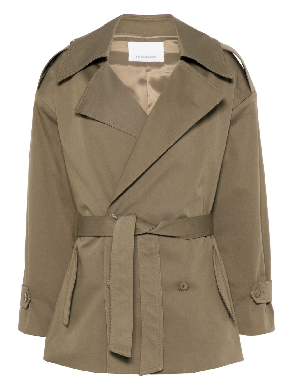 The Frankie Shop Zurich short trench coat - Green