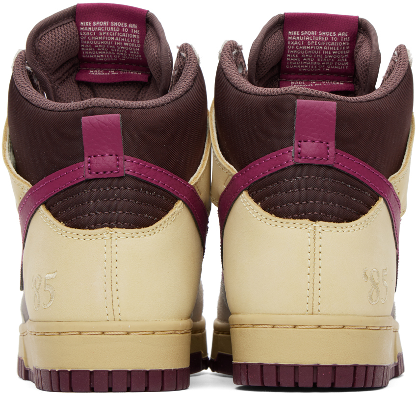 Off-White & Burgundy Dunk High 1985 Sneakers