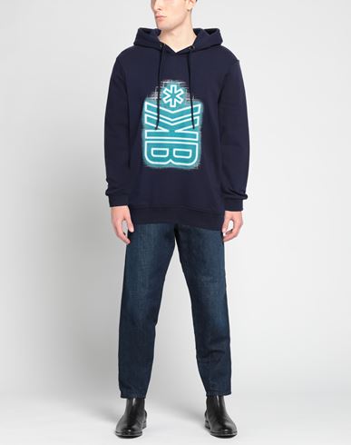 Bikkembergs Man Sweatshirt Navy Size 44 Cotton