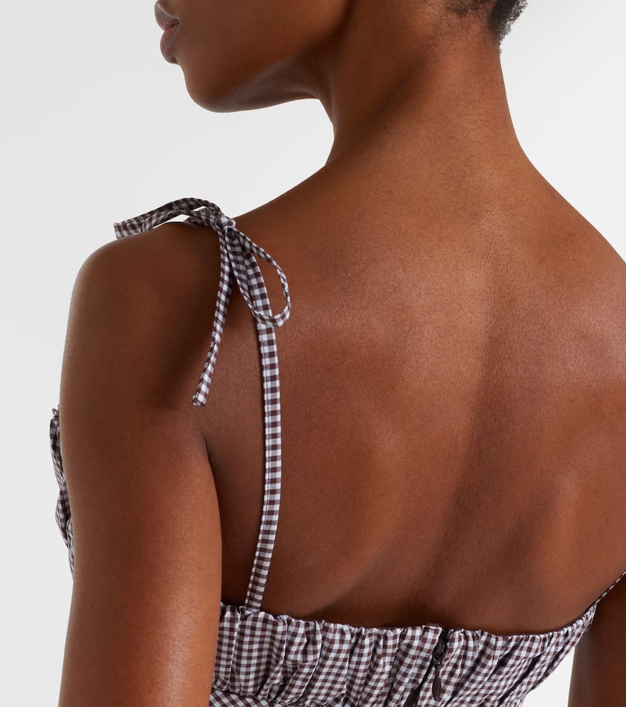 Pelea gingham cotton crop top