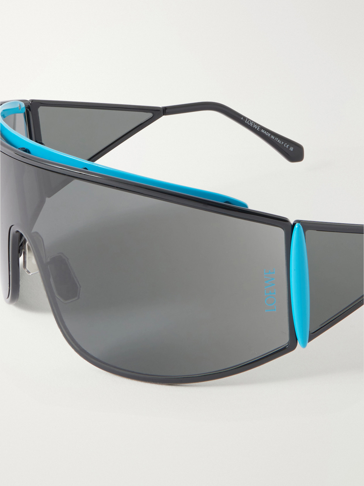 Metal Mask-frame Sunglasses - Gray