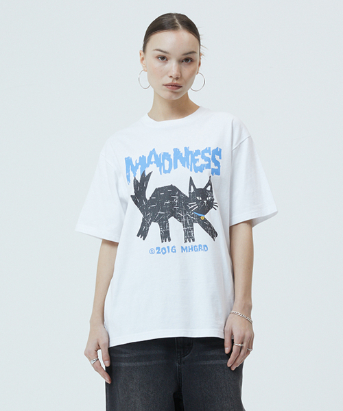 MADNESS CAT TEE WHITE