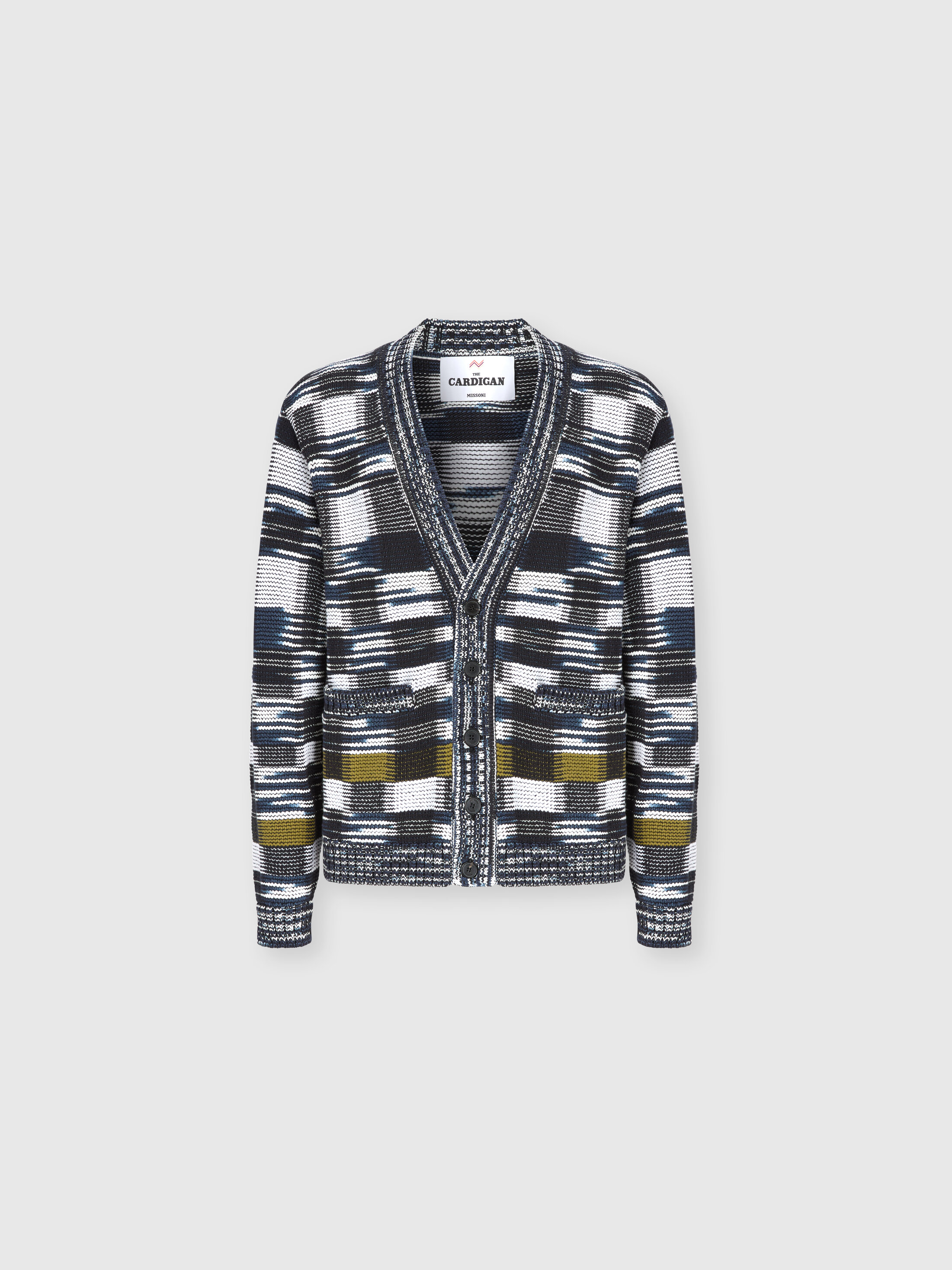 Missoni - Cotton-blend cardigan with check pattern, Men, Multicoloured