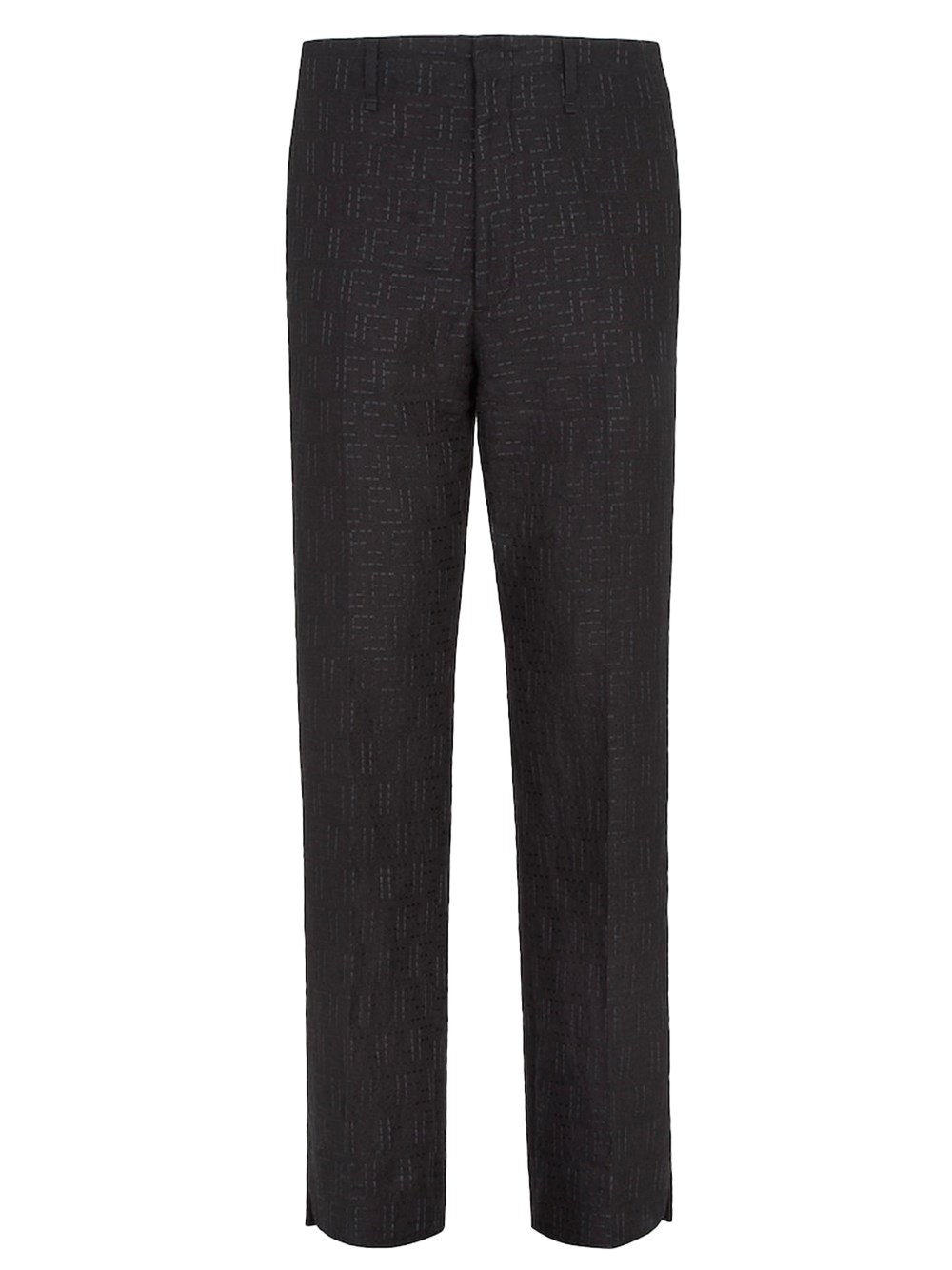 Linen Ff Jacquard Trousers