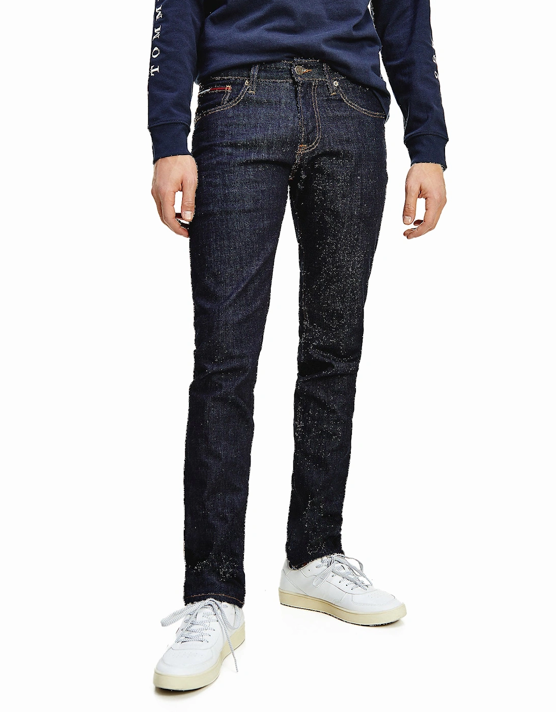 Men's Tommy Jeans Scanton Slim Jeans - Rico Dark Rinse Stretch - Grey