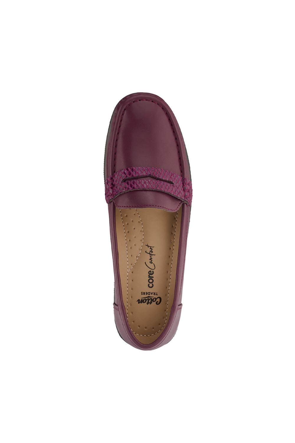 Cotton Traders Women's Core Comfort Flexisole Loafers in Crimson