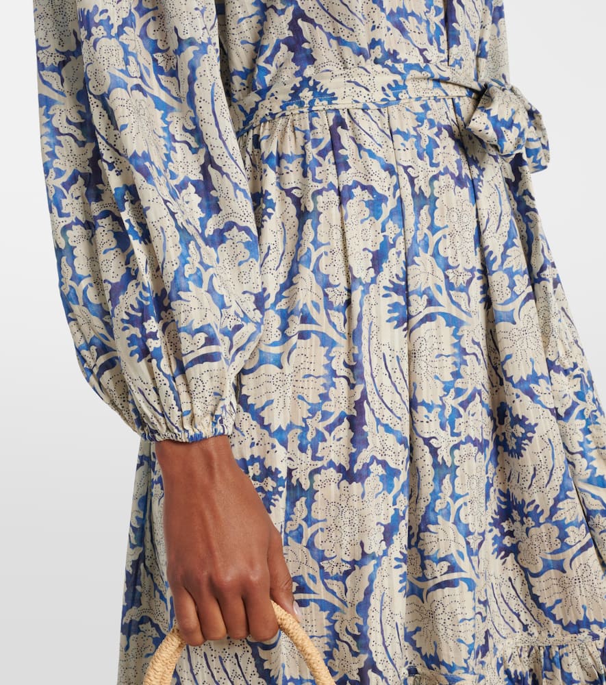 Seraphina printed cotton-blend midi dress