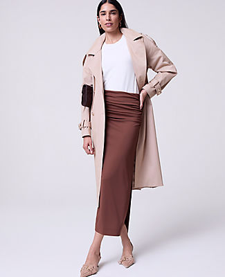 Ann Taylor Ruched Knit Column Skirt