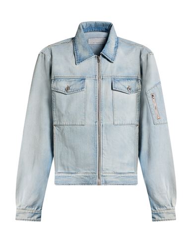 Man Denim outerwear Blue Size M Cotton