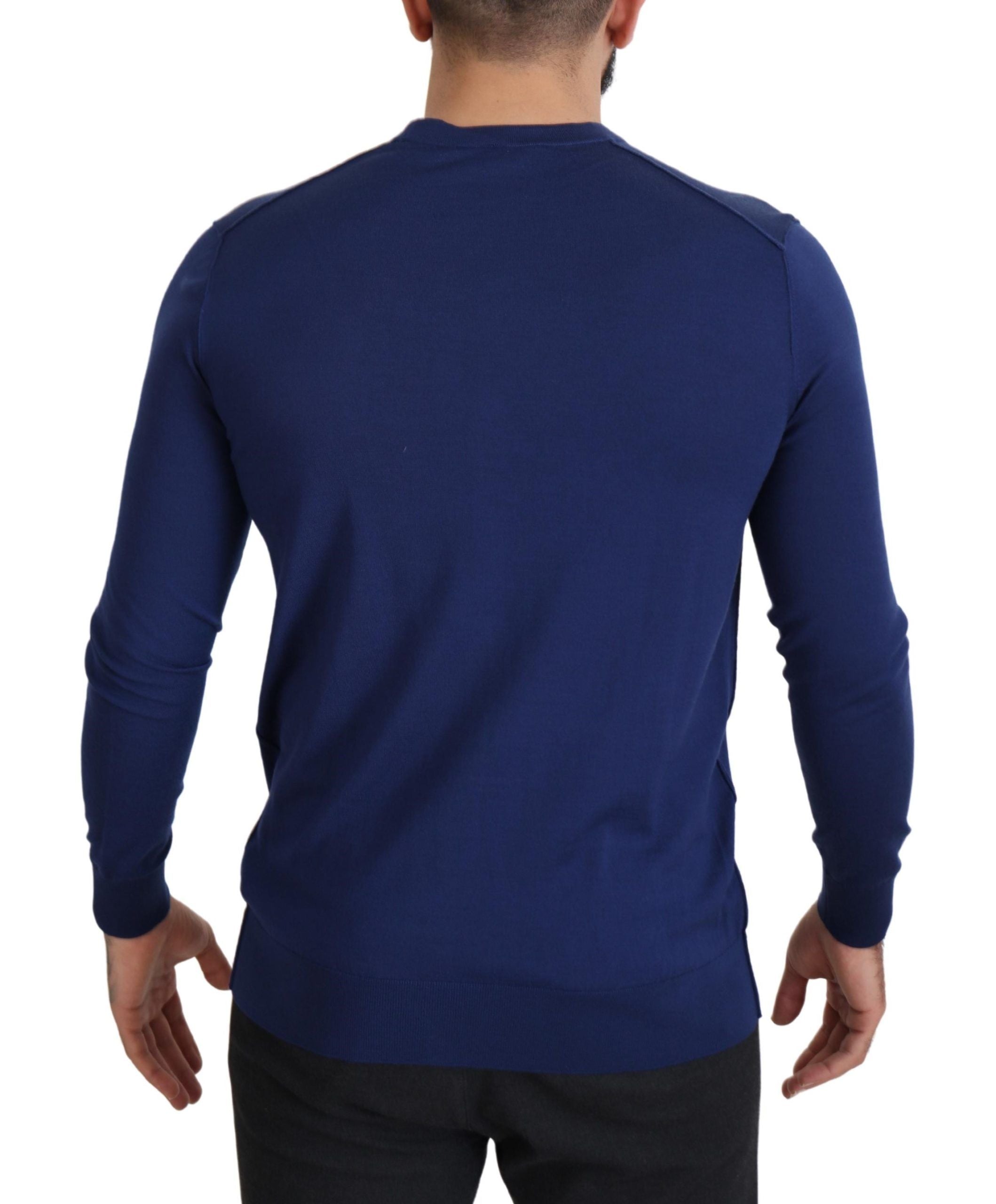 Virgin Wool Cardigan — Blue
