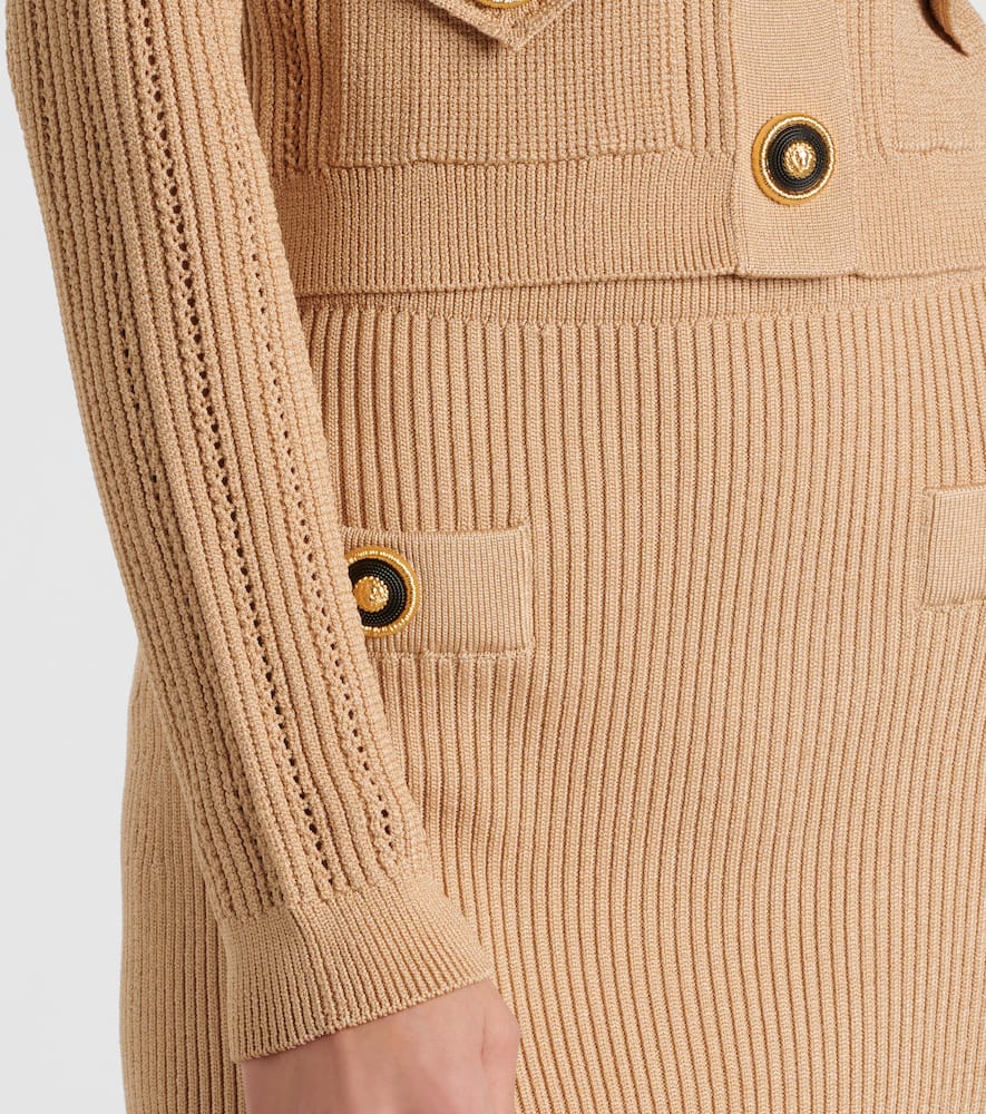 Ribbed-knit cardigan