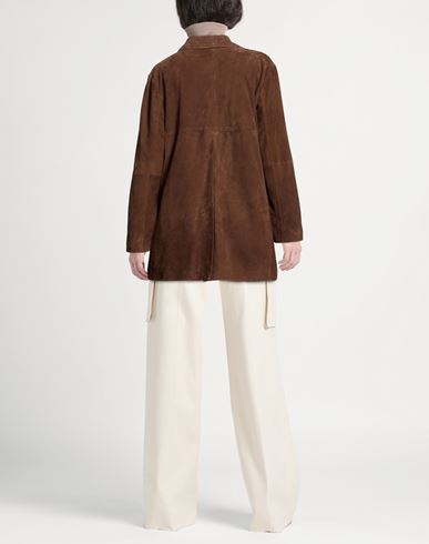 Woman Blazer Brown Size 4 Leather