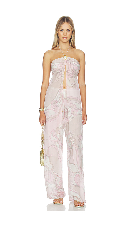 Coral Moonstone Drape Top