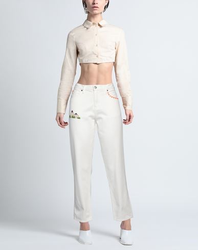 Roÿ Roger's Woman Jeans White Size 24 Cotton