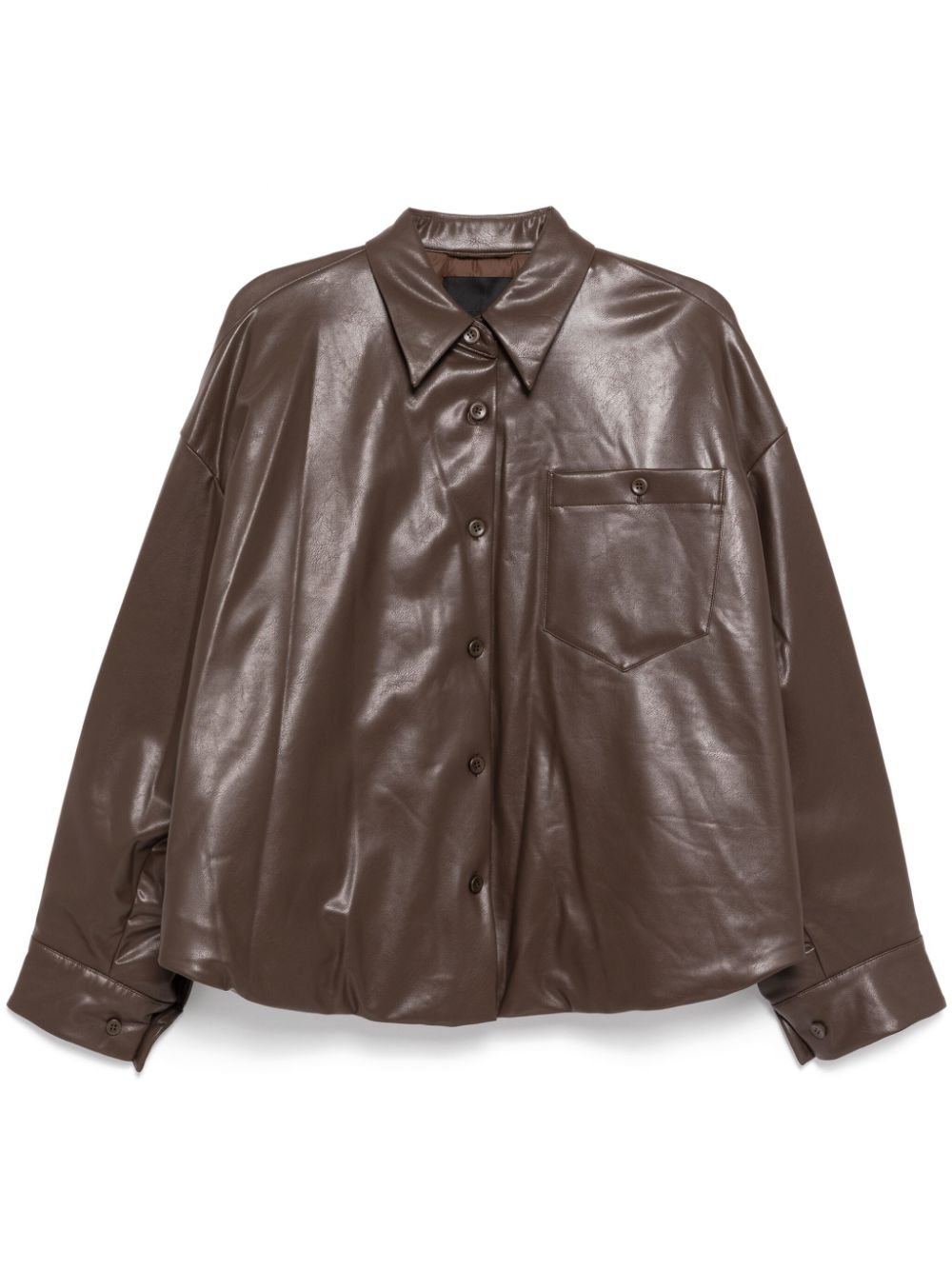 Shirt down jacket - Brown