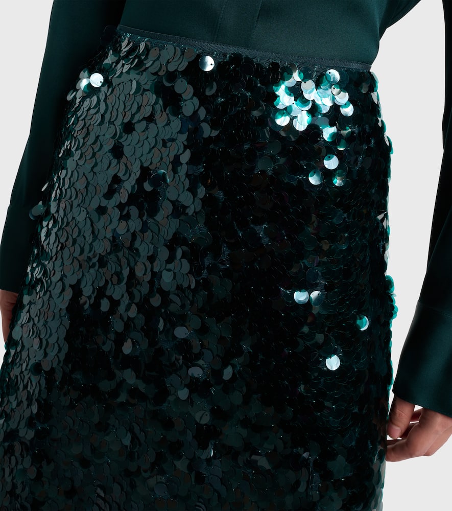 Lucite sequined midi skirt