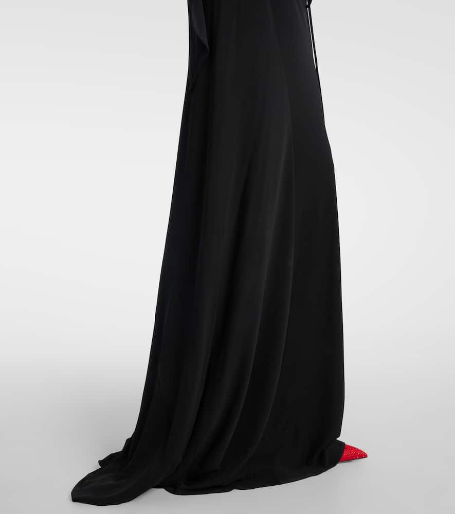 Cutout crêpe maxi dress