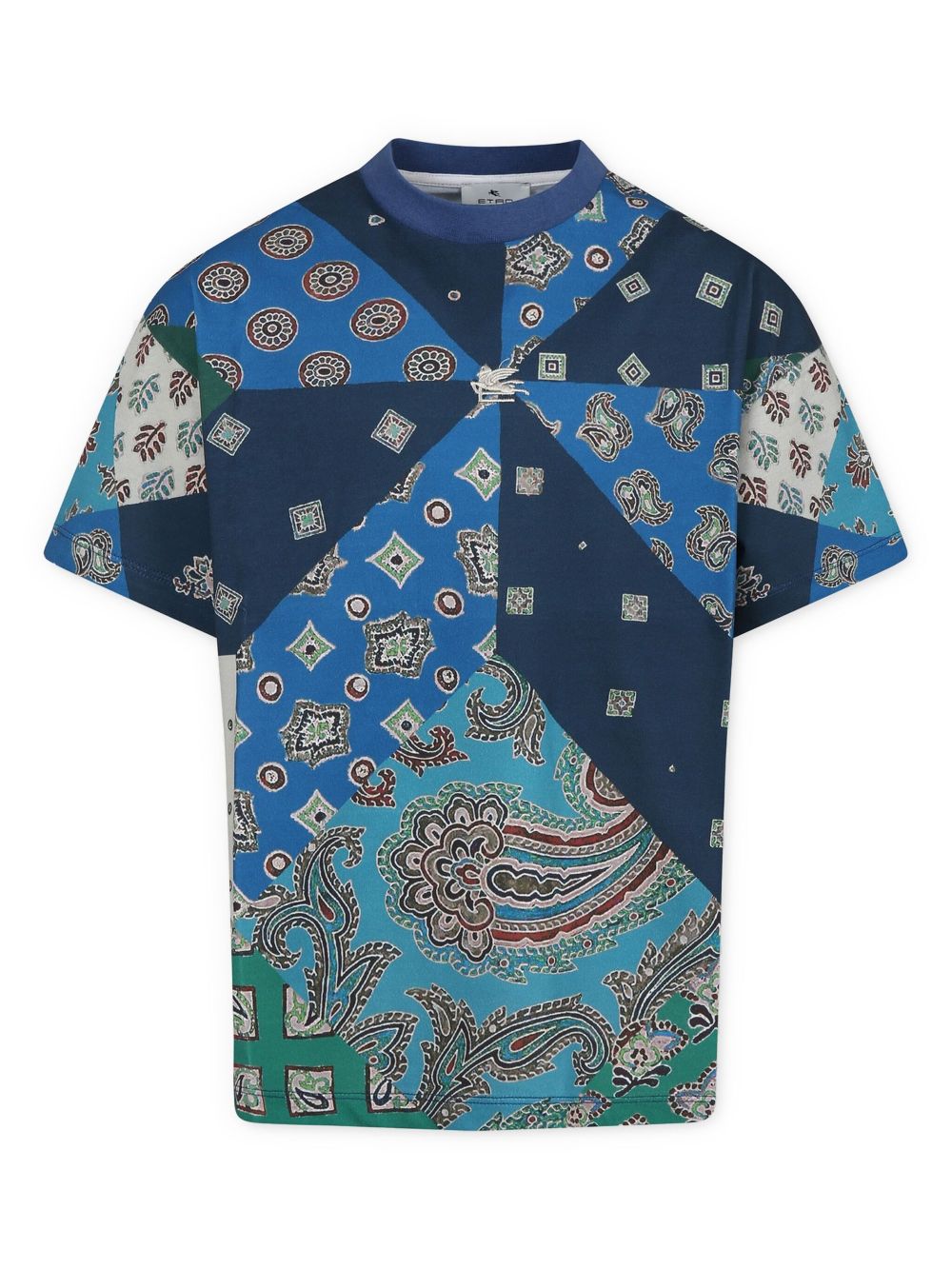 Bandana-print T-shirt - Blue