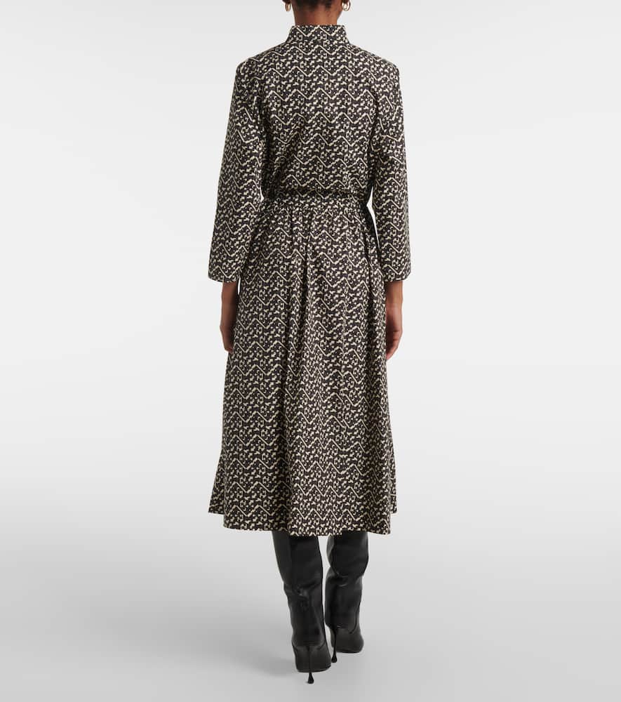 Printed cotton poplin shirt dress