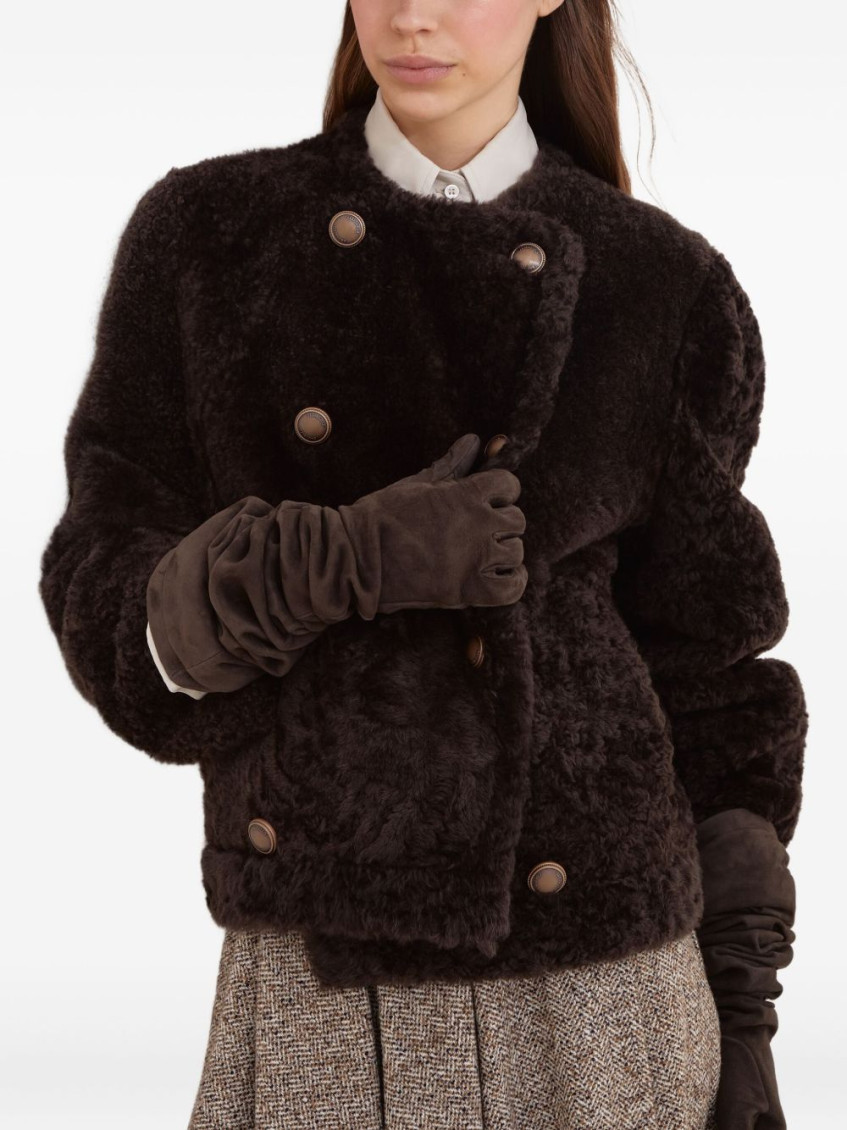 Double-breasted jacket - Brown