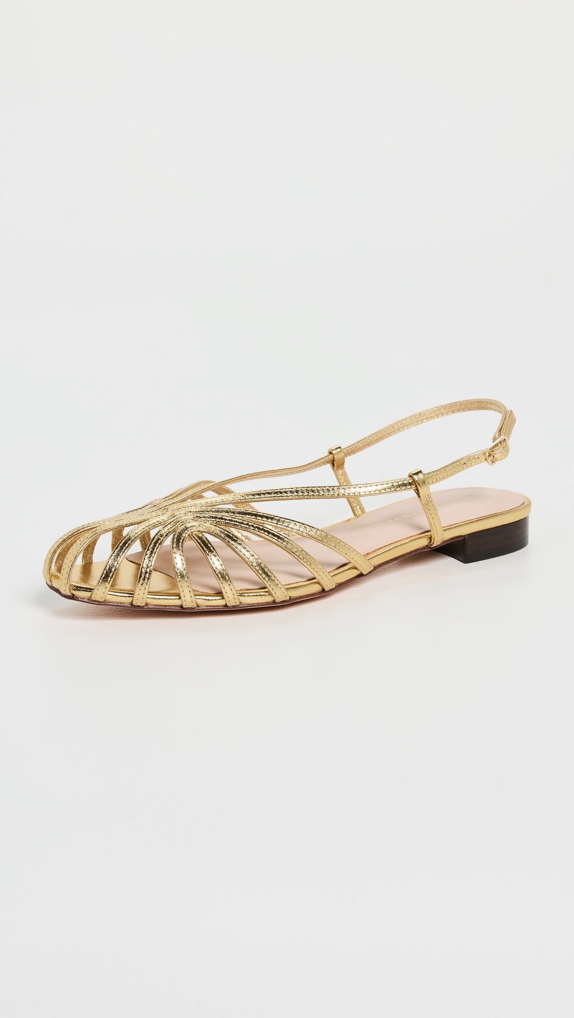 Devon Lattice Slingback Sandals Gold