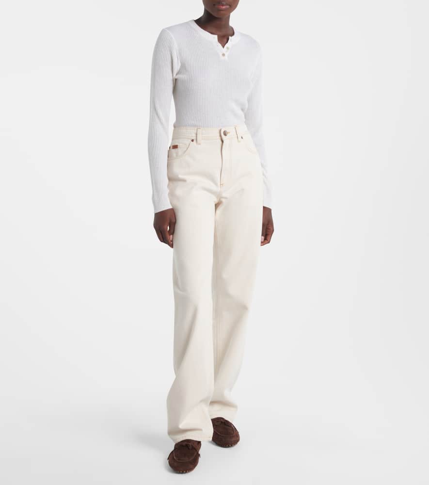 High-rise straight jeans