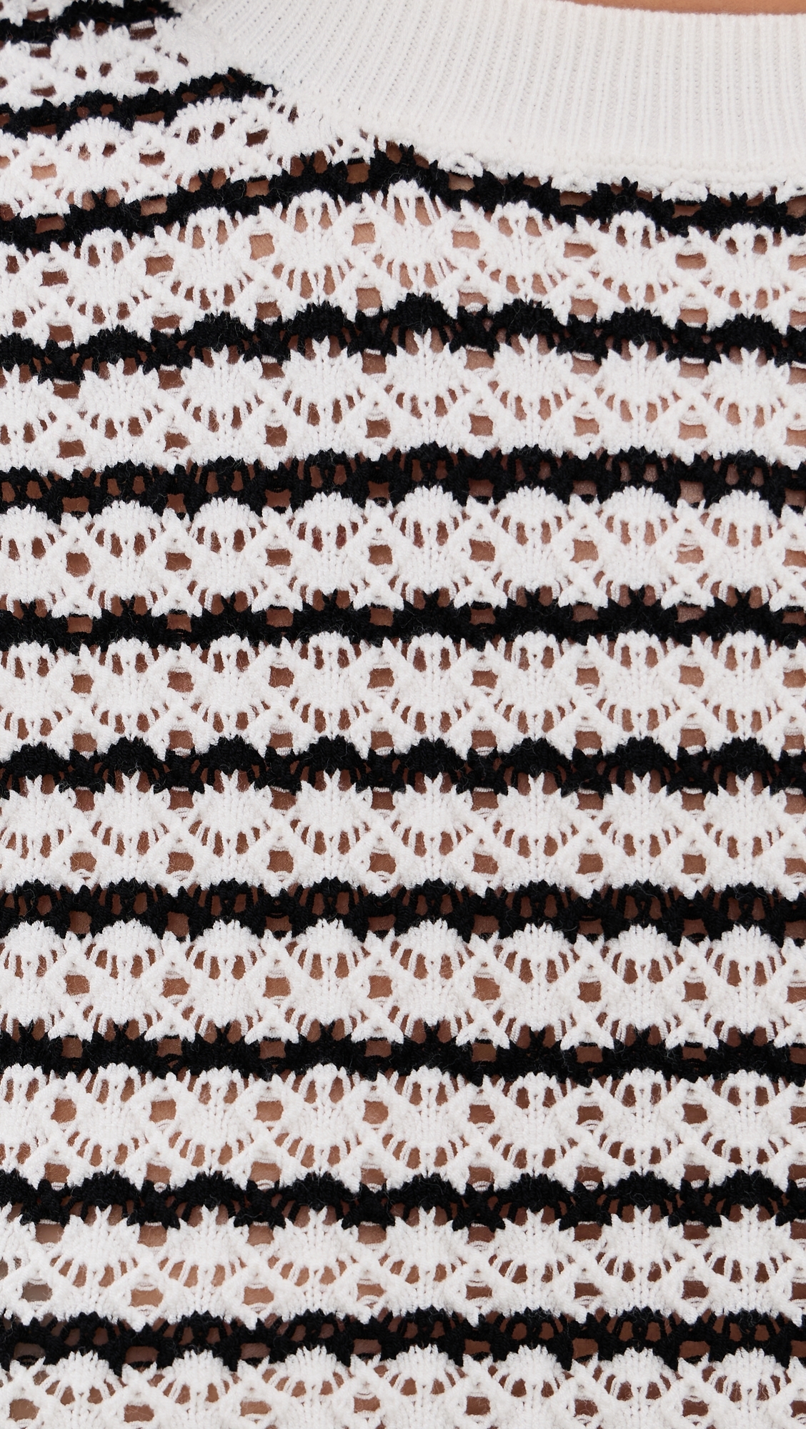 Crochet Baby Tee MILK/BLACK