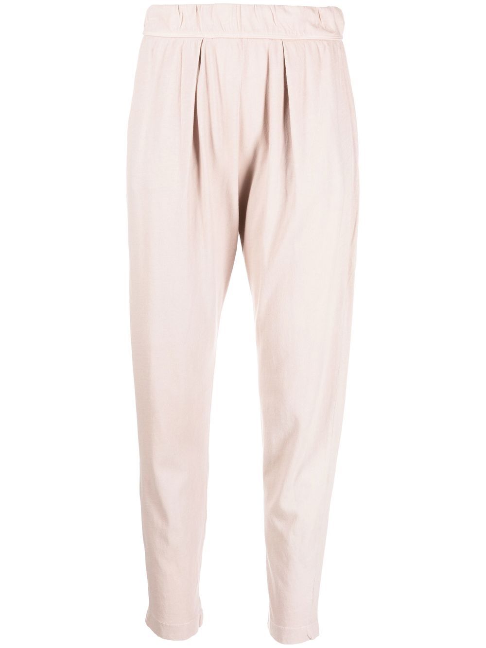 Tapered cotton trousers - Pink