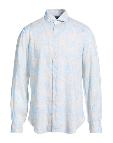 Man Shirt Sky blue Size 16 ½ Linen
