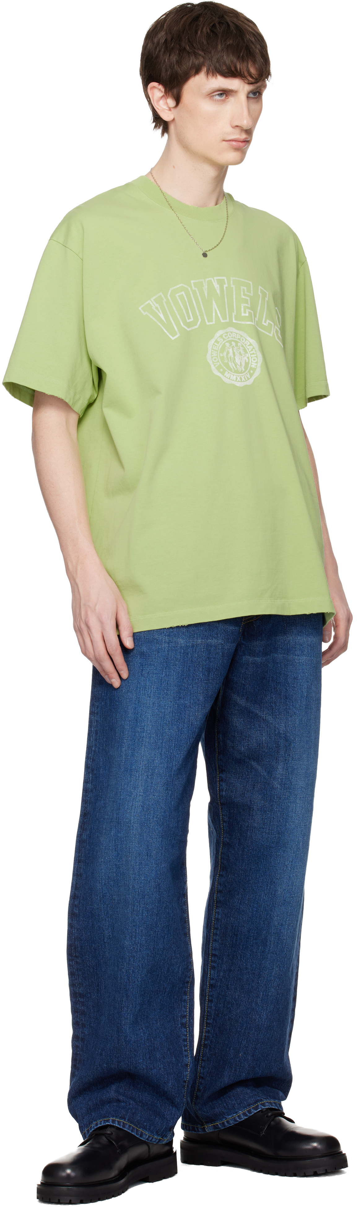 Green Faded Collegiate T-shirt