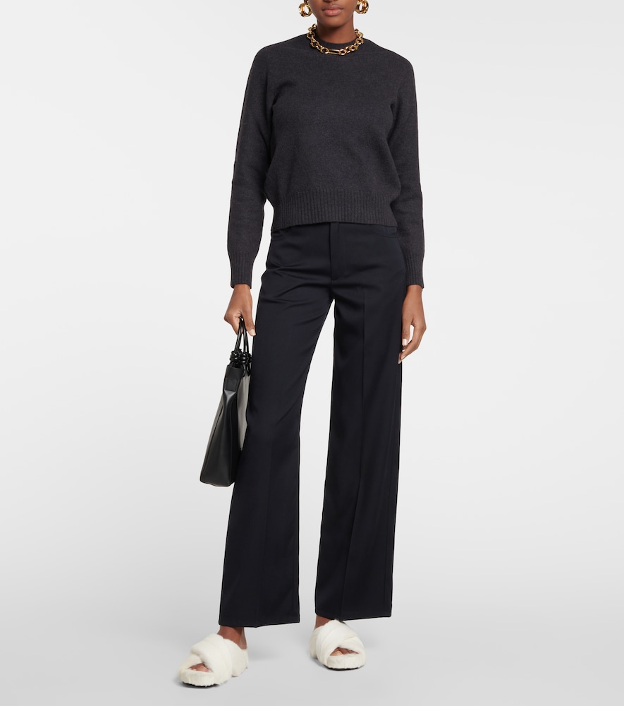 Crew-neck wool sweater