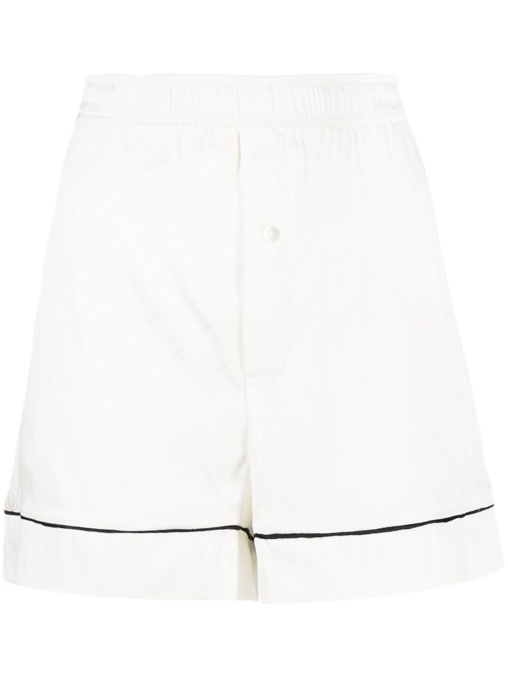 Stretch-silk lounge shorts - White