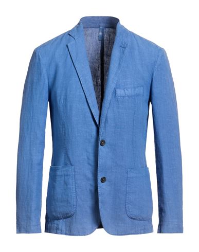 Man Blazer Azure Size M Linen