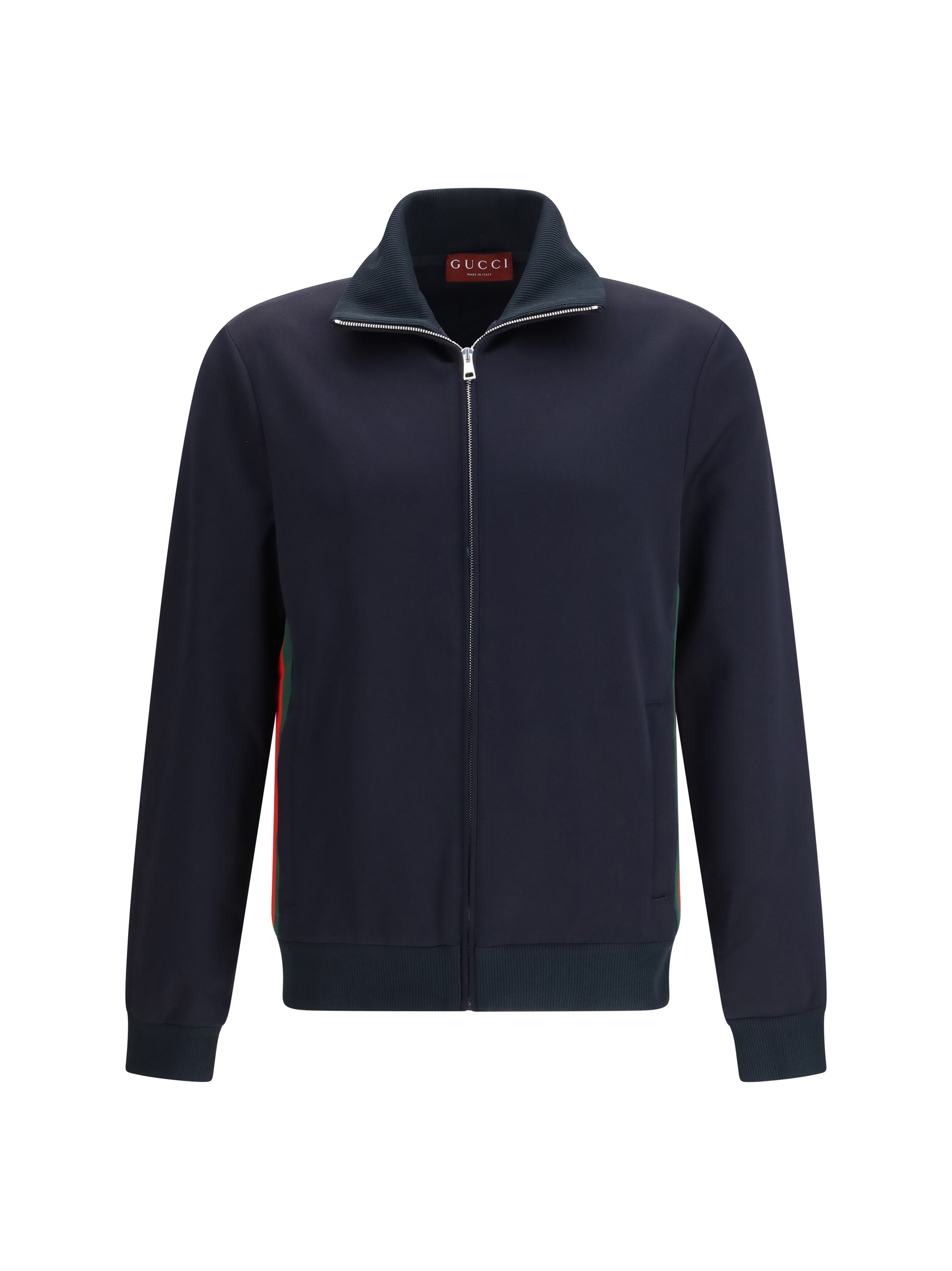 Technical Jersey Zip-Up Jacket — Navy