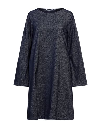 Caliban Woman Mini dress Midnight blue Size 4 Cotton, Wool