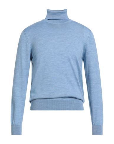 Man Turtleneck Sky blue Size 44 Merino Wool