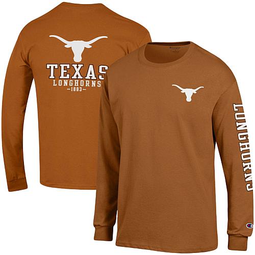 Men's Texas Orange Texas Longhorns Team Stack Long Sleeve T-Shirt