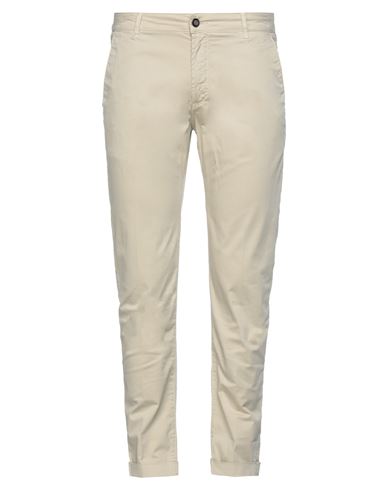 Man Pants Beige Size 34 Cotton, Elastane