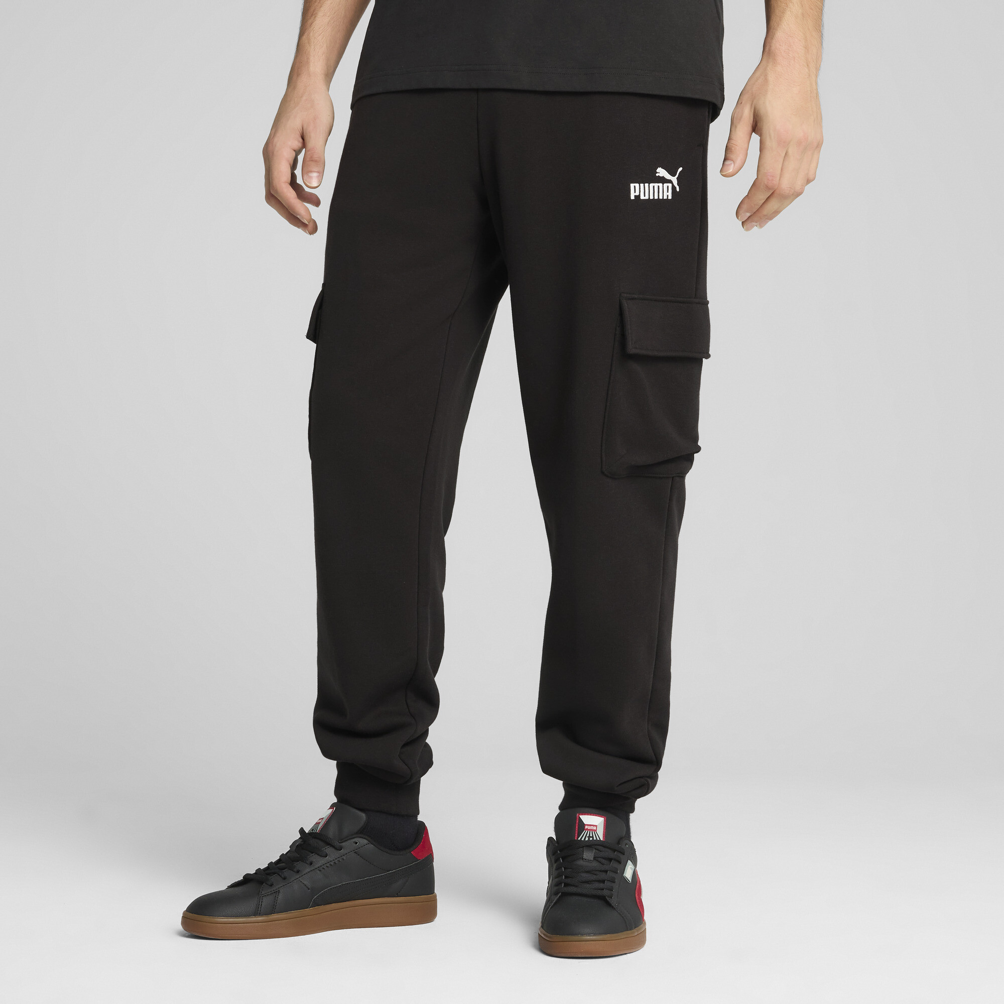 PUMA Essentials No. 1 Logo Men's Cargo Pants in Black
